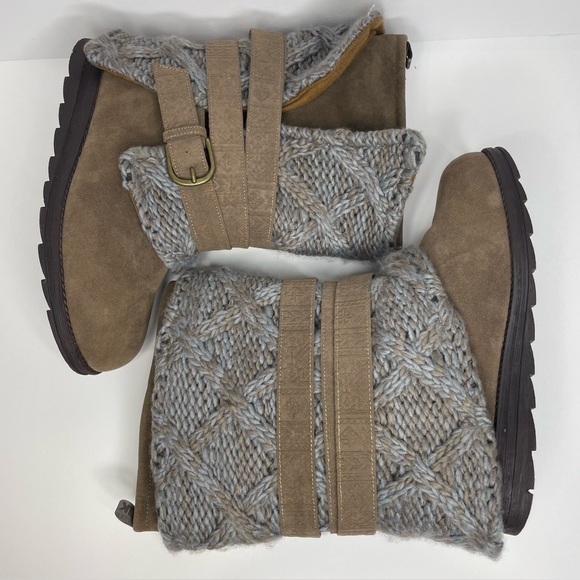 Muk Luks Boots Nikki Belt-Wrapped Taupe Brown Boots Women’s Size 9 - Picture 3 of 15